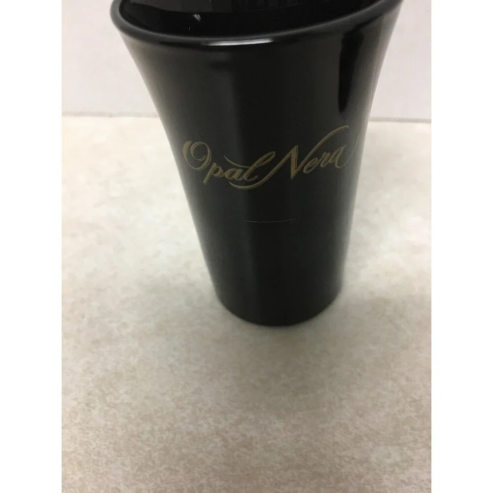 SET OF 2 SHOT GLASS BLACK WITH GOLD LETTERING OPAL NERA ITALY